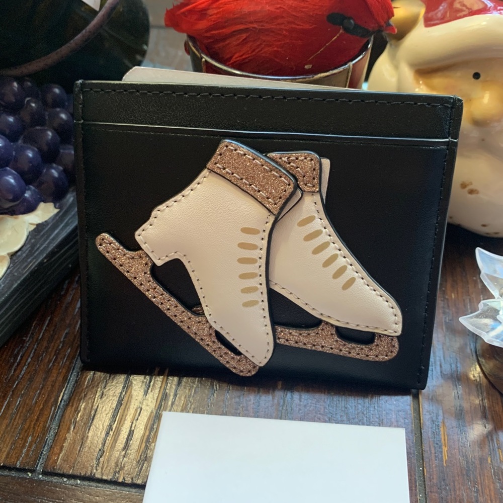 RARE!🔥Authentic Kate Spade leather iceskater Card case - Picture 8 of 9